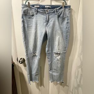 Vigoss Distressed Size 20 ankle Marley Mid Rise Skinny Jeans Light Wash